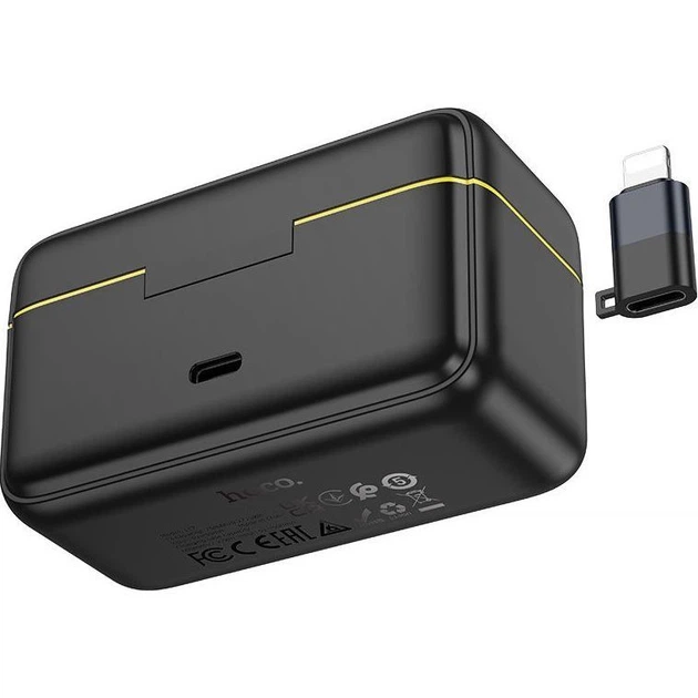 Мікрофонна радіосистема Hoco L17 Lightning/USB-C Black (6942007645997) [158600] - зображення 4