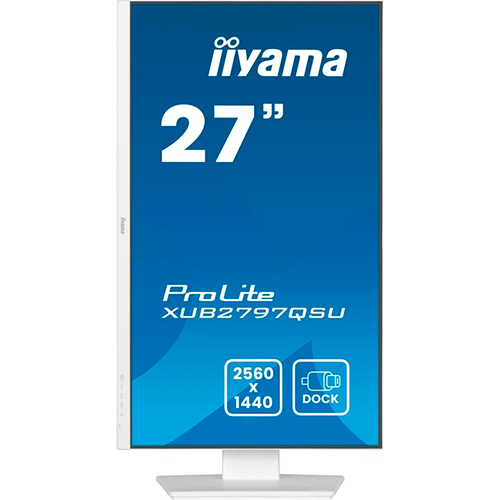 Монітор 27" IIYAMA ProLite XUB2797QSU-W2 IPS 2560x1440 100 Гц 300 кд/м² White - зображення 2