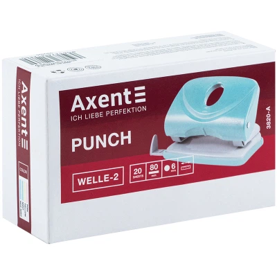 Дырокол Axent Welle-2 с пластиковый верх, 20 л, Pastelini, розовый (3820-10-A) - изображение 5