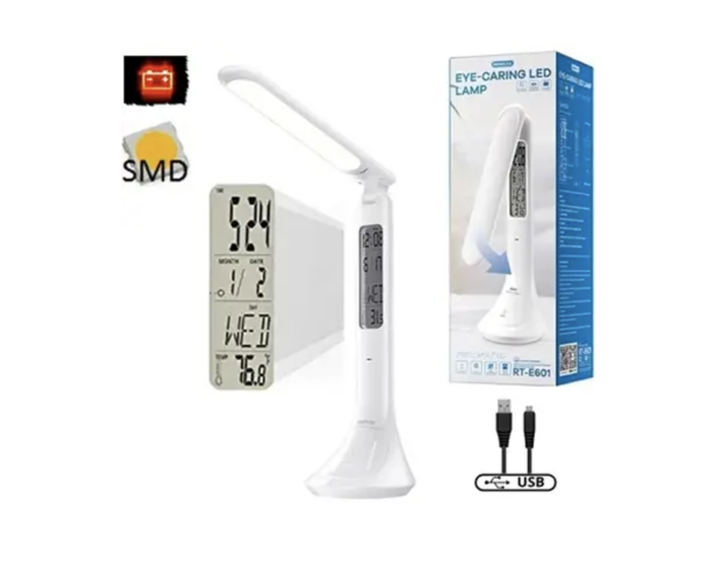 Светодиодная настольная лампа Ramax RT-E601 Multi-functional 1200mAh LED Desk Lamp White - изображение 2