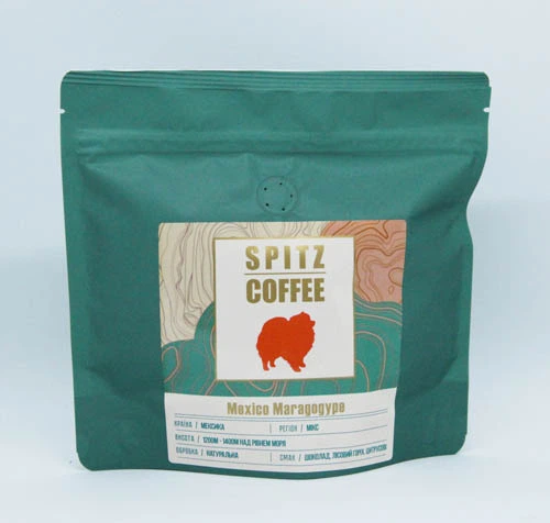 SPITZ COFFEE Марагоджип Мексика 250 г - Фото 1 SPITZ COFFEE Марагоджип Мексика 250 г - изображение 1