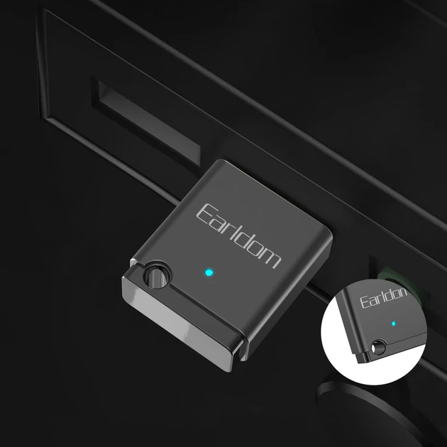 Аудіо ресивер Bluetooth для музики Earldom ET-BR08 Audio Receiver Black - изображение 3