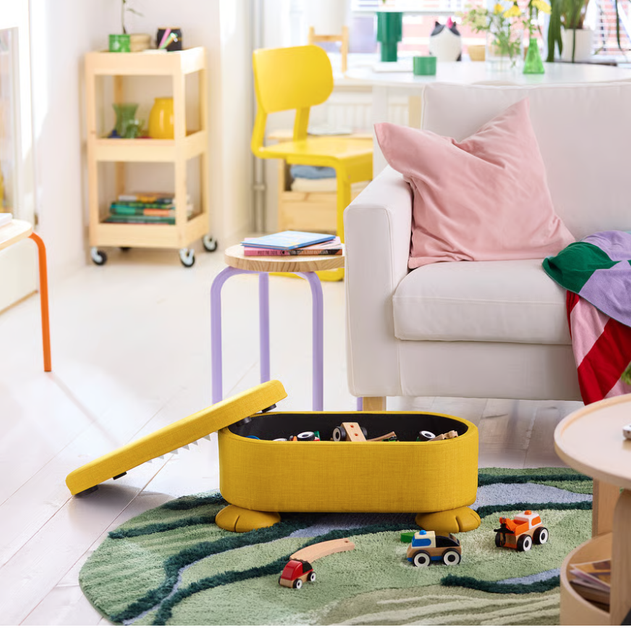 Пуф з місцем для зберігання жовтий Ikea GREJSIMOJS 106.031.80 - зображення 3