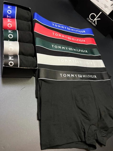 Трусы мужские 5 шт. Набор боксеров | 3XL | Разноцветная резинка (39W45AB_5) - изображение 4