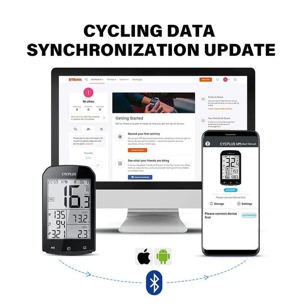 Велокомпьютер Cycplus M1 с GPS, ANT, Bluetooth 5.0 - изображение 9