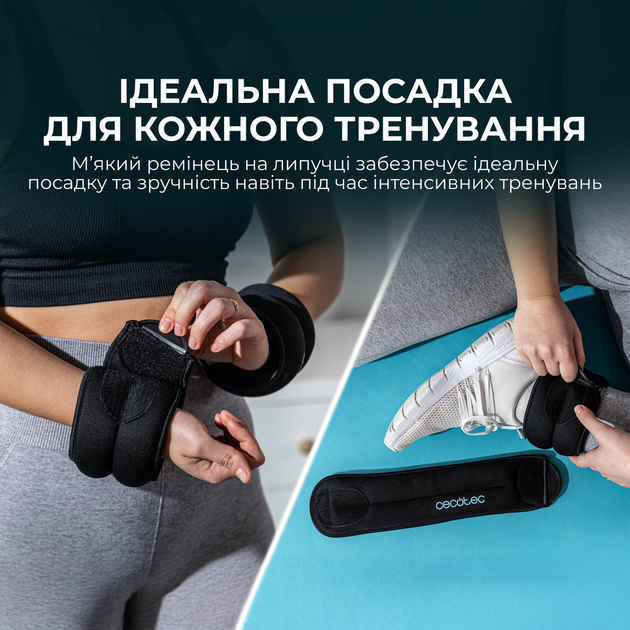 Утяжелители Cecotec Drumfit AnkleBell 2000 Neo (2шт по 2кг) - изображение 2