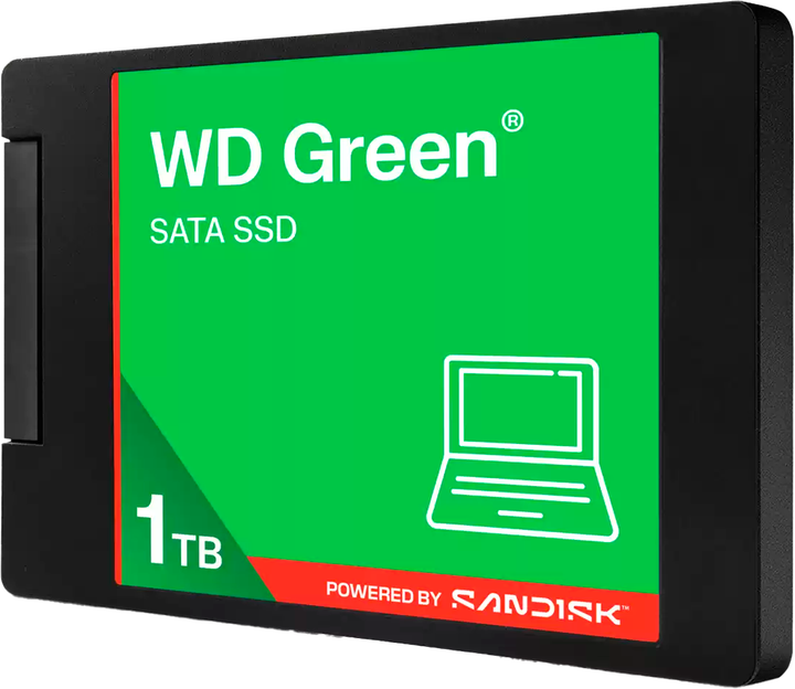 SSD диск Western Digital Green 1000GB 2.5" SATAIII 3D NAND TLC (WDS100T5G0A00CPT0C) - зображення 2