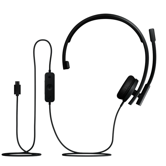 Навушники Logitech H570e Corded Mono USB-C Headset (Teams version) Black (981-001427) - Фото 2 Навушники Logitech H570e Corded Mono USB-C Headset (Teams version) Black (981-001427) - зображення 2