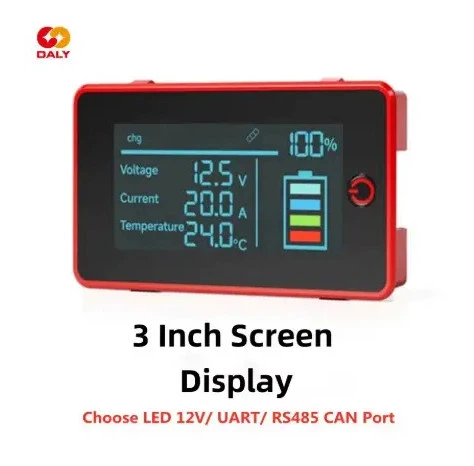 Дисплей LCD DALY BMS (UART/RS485/CAN) 3", з кнопкою - Фото 1 Дисплей LCD DALY BMS (UART/RS485/CAN) 3", з кнопкою - изображение 1