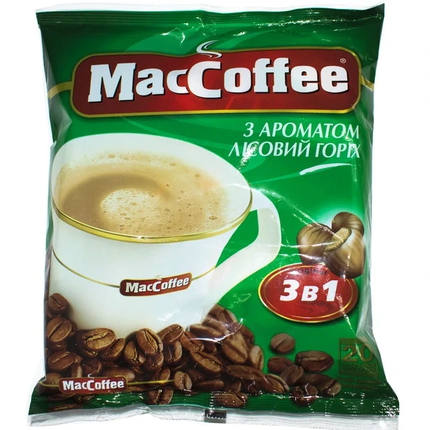 Кавовий напій MacCoffee з ароматом лісовий горіх 18г х 20шт. (109864) - Фото 2 Кавовий напій MacCoffee з ароматом лісовий горіх 18г х 20шт. (109864) - изображение 2