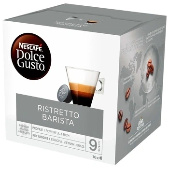 Кофе в капсулах NESCAFE Dolce Gusto Ristretto Barista 112 г х 16 шт (306299) - Фото 1 Кофе в капсулах NESCAFE Dolce Gusto Ristretto Barista 112 г х 16 шт (306299) - зображення 1