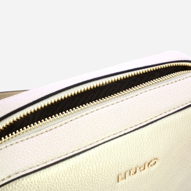 Сумка крос-боді через плече жіноча зі штучної шкіри маленька Liu Jo AA6211E1012-90048 Золотиста (800070353889) - зображення 4