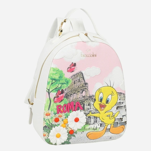 Plecak damski Braccialini LT256-YY-818 Mleczny - obraz 4