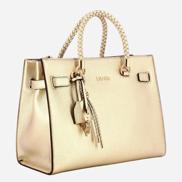 Сумка шопер жіноча зі штучної шкіри Liu Jo AA6086E1012-90048 Золотиста (800070353737) - зображення 3