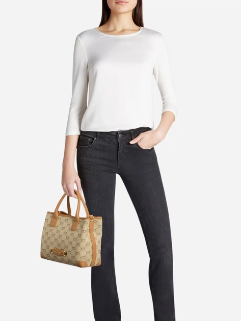 Torebka crossbody damska skórzana Braccialini B19050-PP-305 Beżowa - obraz 2