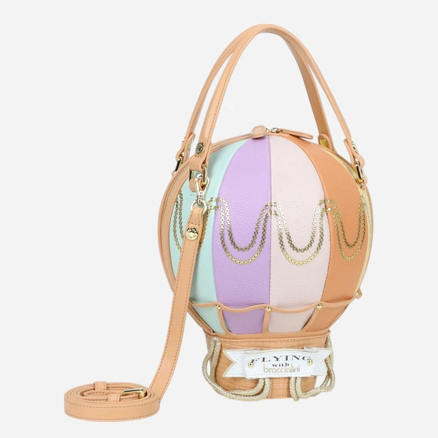 Torebka crossbody damska mała Braccialini B19042-PP-818 Beżowa - obraz 4