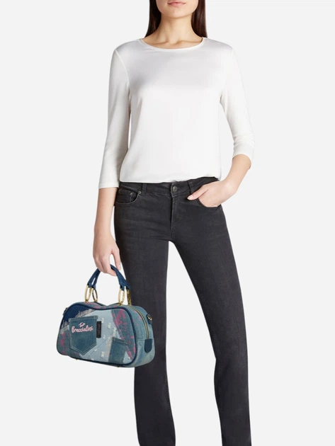 Torebka crossbody damska materiałowa Braccialini B19117-TY-200 Niebieska - obraz 2