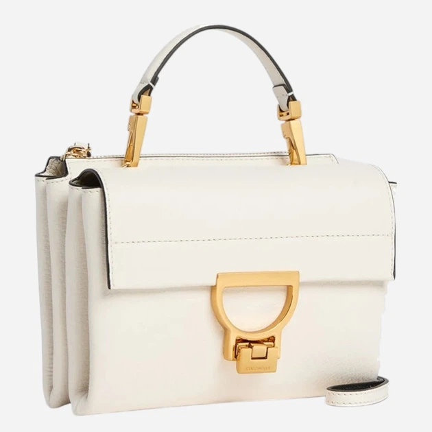 Сумка крос-боді жіноча з натуральної шкіри маленька Coccinelle E1MD555B701-N17 Молочна (800070354167) - зображення 2