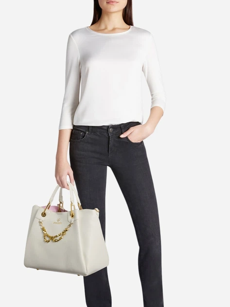 Torebka shopper damska duża Braccialini B18812-YY-001 Biała - obraz 2