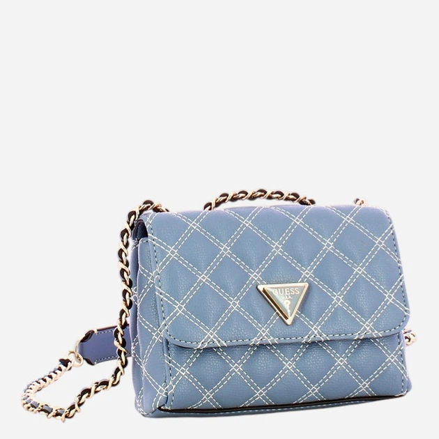 Сумка крос-боді через плече жіноча зі штучної шкіри маленька Guess HWBQ9673740-GBU Синя (800070352292) - зображення 3