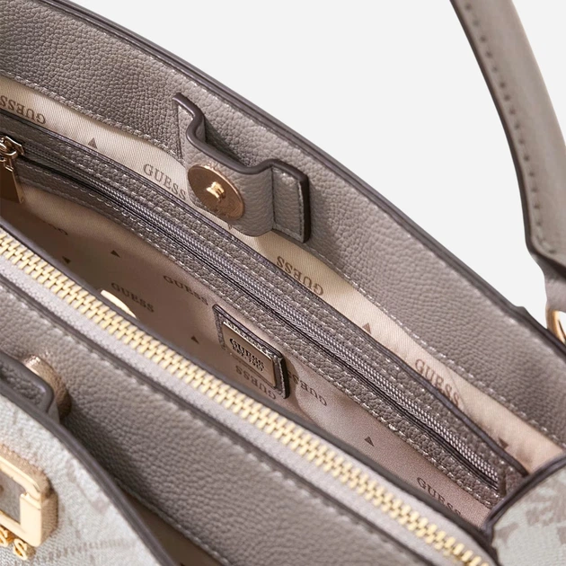 Сумка крос-боді через плече жіноча зі штучної шкіри середня Guess HWOS9901060-DKO Бежева (800070352302) - зображення 5