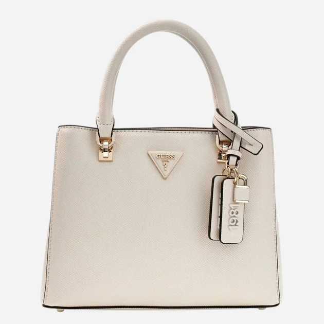 Сумка крос-боді через плече жіноча зі штучної шкіри середня Guess HWZG9672050-BON Біла (800070352319) - зображення 3