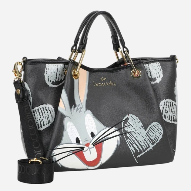 Torebka crossbody damska mała Braccialini LT268-YY-818 Czarna - obraz 4