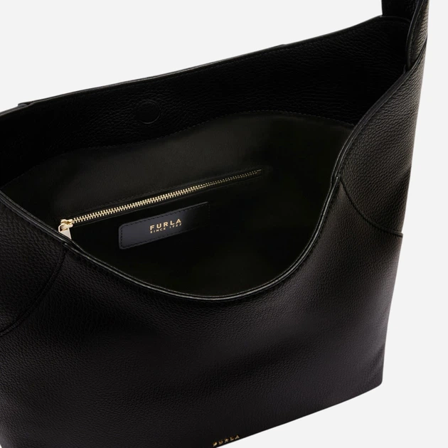 Сумка хобо жіноча з натуральної шкіри середня Furla WB01900HSF000O60001007 Чорна (800070352184) - зображення 4