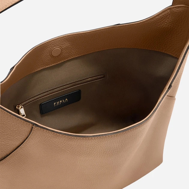 Сумка хобо жіноча з натуральної шкіри середня Furla WB01900HSF000YU5001007 Коричнева (800070352189) - зображення 5