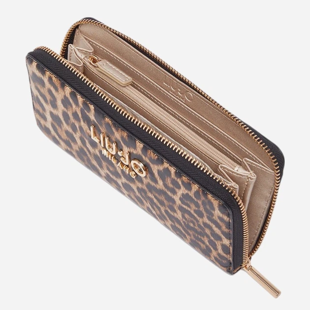 Гаманець жіночий зі штучної шкіри для карток Liu Jo AA6170E1119-00047 Чорний/Коричневий (800070353822) - зображення 3