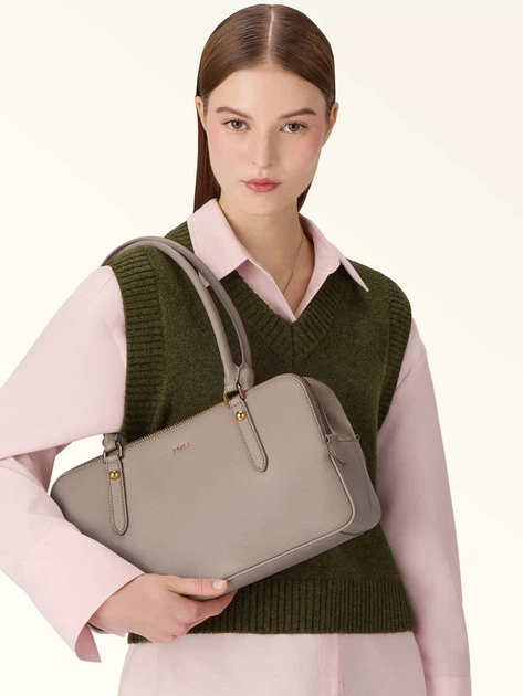 Сумка жіноча з натуральної шкіри середня Furla WB01871BX04604488S1002 Бежева (800070352166) - зображення 3