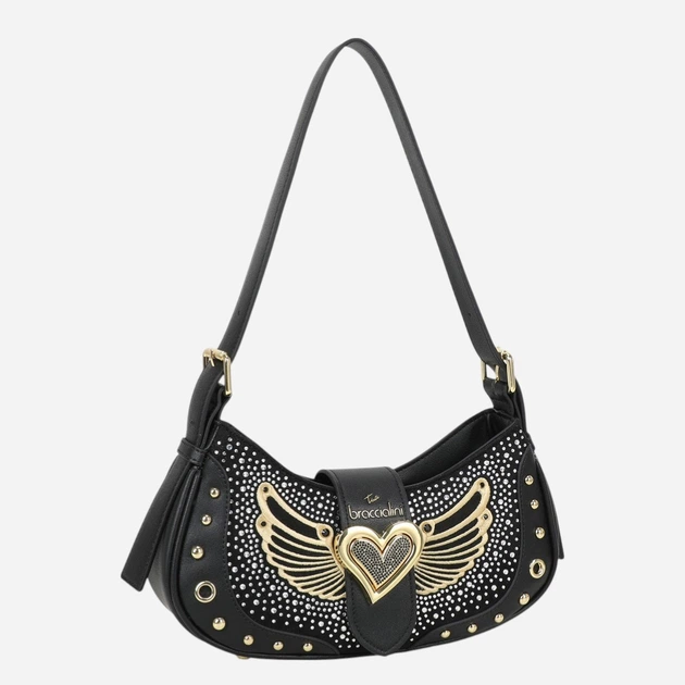 Torebka bagietka damska mała Braccialini B18910-YY-100 Czarna - obraz 3