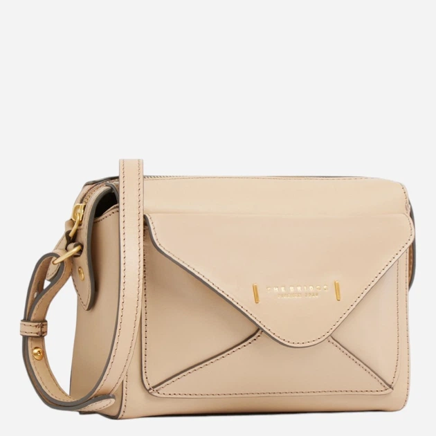Сумка крос-боді через плече жіноча з натуральної шкіри маленька The Bridge 04290401-TH Молочна (800070354482) - зображення 5