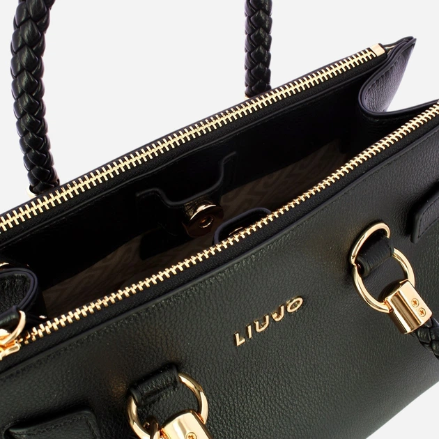 Сумка крос-боді через плече жіноча зі штучної шкіри середня Liu Jo AA6069E1012-22222 Чорна (800070353722) - зображення 5