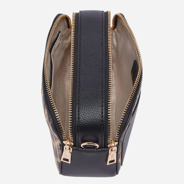 Сумка крос-боді через плече жіноча зі штучної шкіри маленька Liu Jo AA6100E1119-00047 Чорний/Коричневий (800070353757) - зображення 4