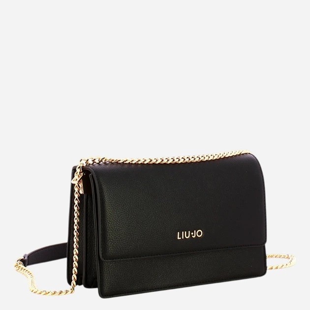 Сумка крос-боді через плече жіноча зі штучної шкіри маленька Liu Jo AA6210E1012-22222 Чорна (800070353882) - зображення 3