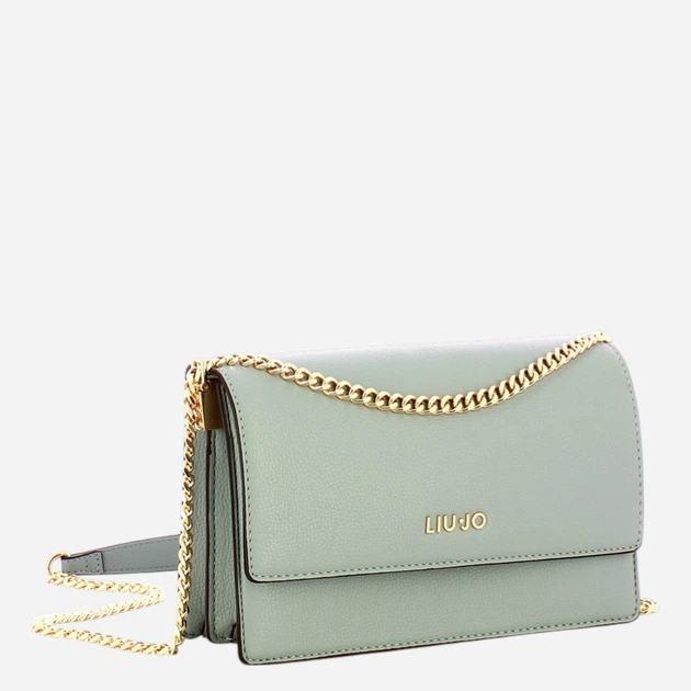 Сумка крос-боді через плече жіноча зі штучної шкіри маленька Liu Jo AA6210E1012-53920 М'ятна (800070353883) - зображення 3