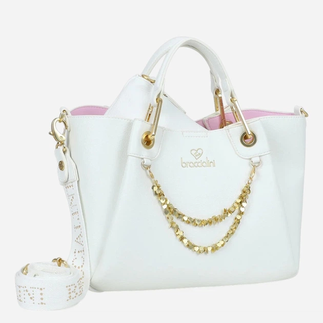Torebka crossbody damska mała Braccialini B18811-YY-001 Biała - obraz 4