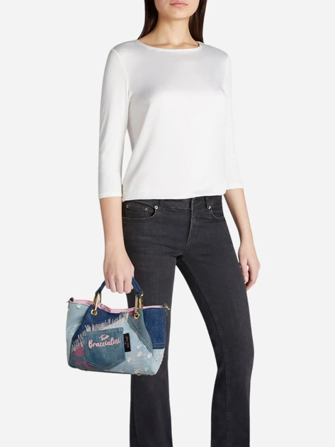 Torebka crossbody damska materiałowa Braccialini B18820-TY-200 Niebieska - obraz 2