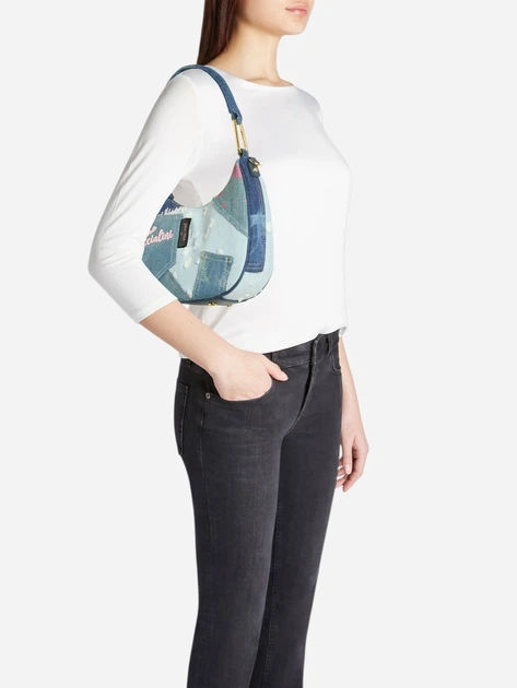 Torebka crossbody damska materiałowa Braccialini B18823-TY-200 Niebieska - obraz 2