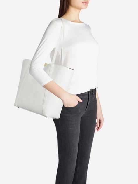 Torebka shopper damska skórzana Braccialini B19035-PP-001 Biała - obraz 2