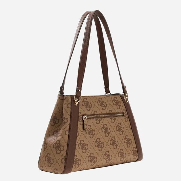 Сумка шопер жіноча зі штучної шкіри Guess HWOS9901220-LGW Коричнева (800070352307) - зображення 3
