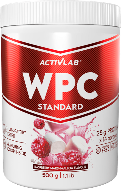 Białko ActivLab WPC Standard 500 g Malinowe marshmallow (5903260909739) - obraz 1