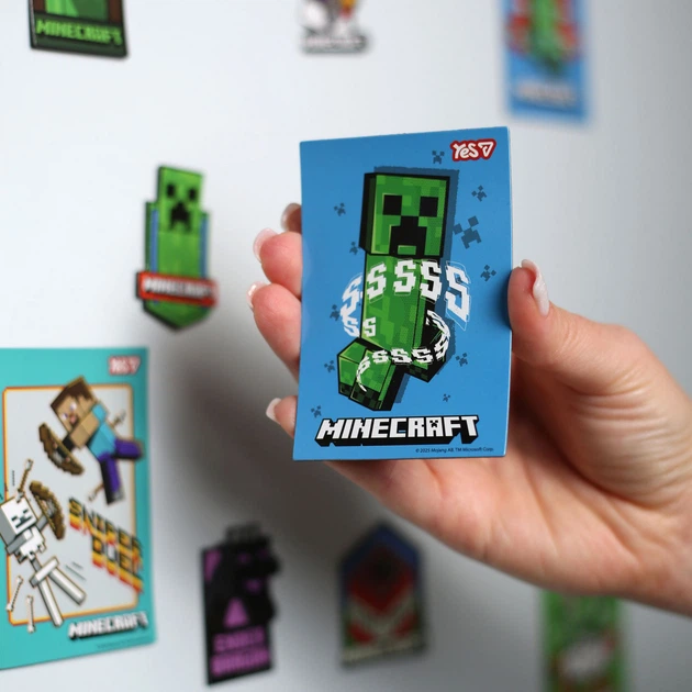 Набір магнітів на холодильник minecraft магніти майнкрафт 2 дизайни Yes Minecraft Creeper Кріпер 2 шт (в асортименті) - зображення 3