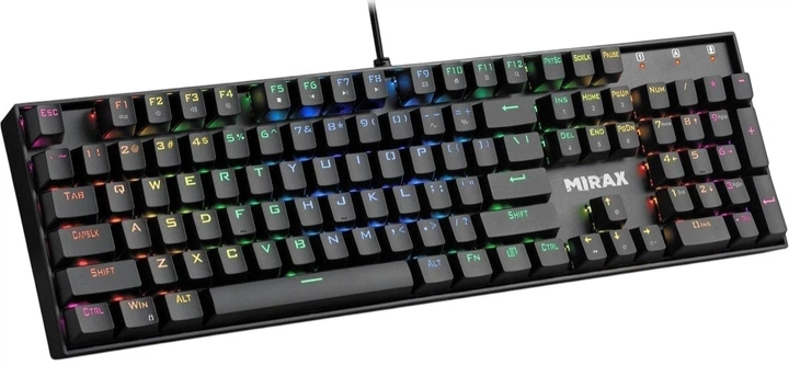 Klawiatura przewodowa Defender MIRAX GK-352 RGB USB Outemu Blue Black (4745090827538) - obraz 3