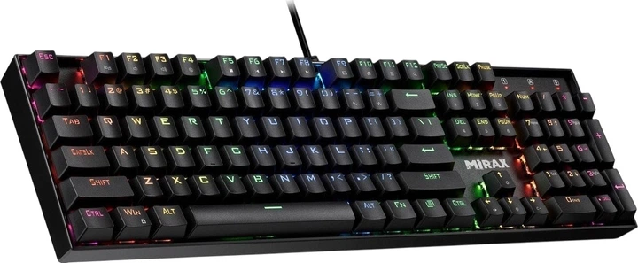 Klawiatura przewodowa Defender MIRAX GK-352 RGB USB Outemu Blue Black (4745090827538) - obraz 5