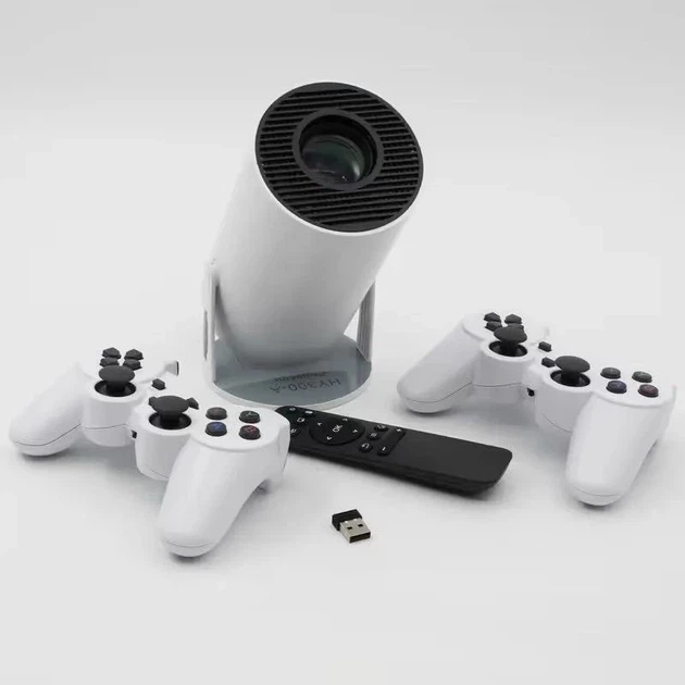 Игровой проектор HY300 2в1 игровая консоль с 2 джойстиками для видеоигр, домашний кинотеатр+ карта microSD 64gb.Белый - изображение 10