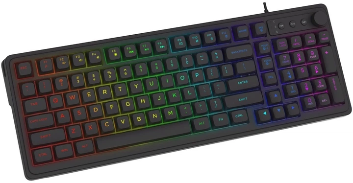 Клавіатура дротова Savio GALAXIS USB Black - зображення 4