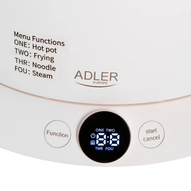 Електрична багатофункціональна каструля Adler AD 6422 LED 4 режими - изображение 9