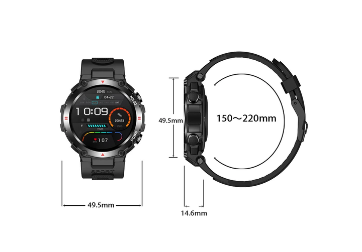 Смарт часы мужские Lemfo G3 Black (звонки, пульсоксиметр, тонометр) - изображение 6